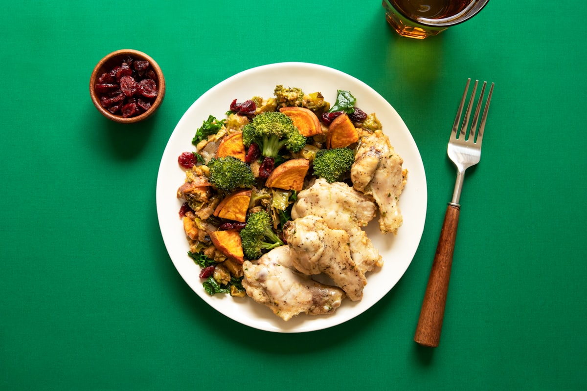 Proteins: fish, eggs, nuts